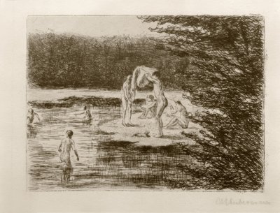 M. Liebermann, kąpiący się chłopcy autorstwa Max Liebermann