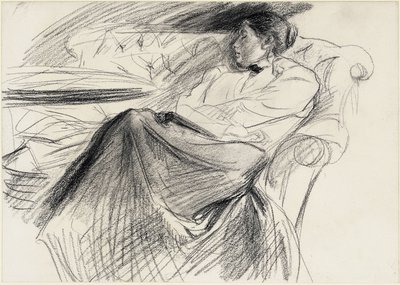 Martha Liebermann, śpiąca autorstwa Max Liebermann