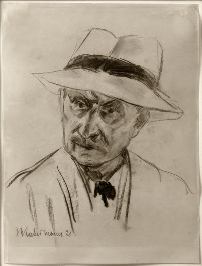 Max Liebermann / Autoportret w kapeluszu panamskim autorstwa Max Liebermann