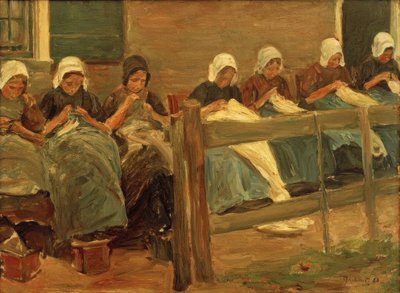 Szycie dziewczyn w Huyzen autorstwa Max Liebermann