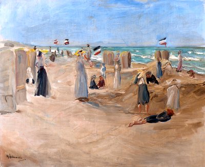 Na plaży w Noordwijk, 1908. autorstwa Max Liebermann
