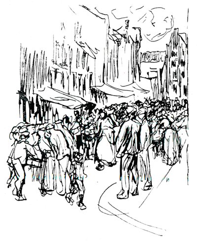 Studium pióra i atramentu, XIX w. autorstwa Max Liebermann