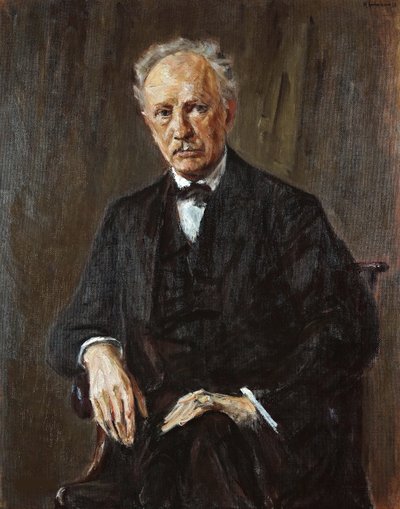 Portret kompozytora Richarda Georga Straussa 1864-1949, 1918. autorstwa Max Liebermann