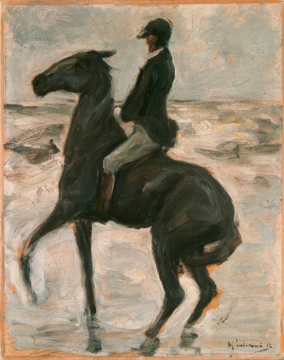 Jeździec po lewej stronie na plaży autorstwa Max Liebermann
