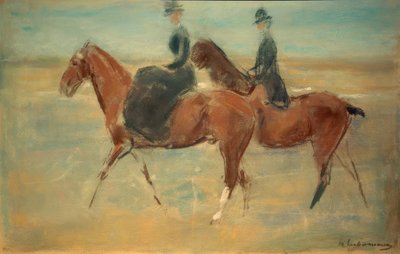 Jeździec konny i jeździec nad morzem autorstwa Max Liebermann