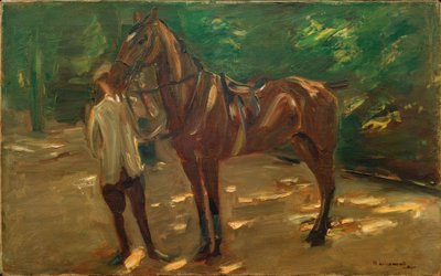Pan młody z koniem autorstwa Max Liebermann