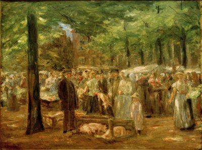 Targ świń w Haarlemie autorstwa Max Liebermann