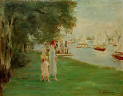 Wędrowcy na brzegu Wannsee autorstwa Max Liebermann