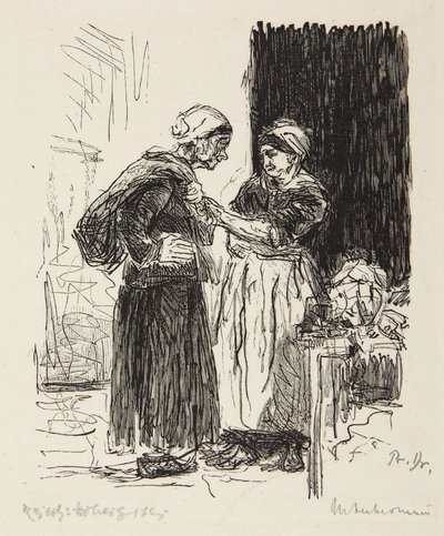 Dwie rozmawiające kobiety autorstwa Max Liebermann