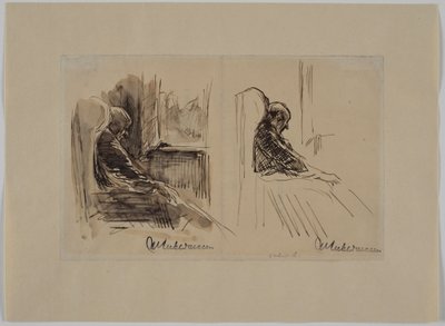 Dwa portrety jego ojca, Louisa Liebermanna, w fotelu autorstwa Max Liebermann
