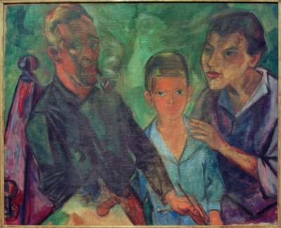 Artysta i jego rodzina autorstwa Max Pechstein