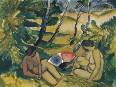 Kąpiący się, 1912 autorstwa Max Pechstein