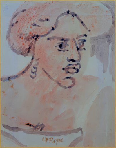 Portret kobiety autorstwa Max Pechstein