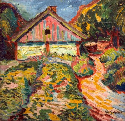 Dom na Mierzei Kurońskiej autorstwa Max Pechstein