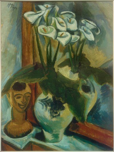 Martwa natura z glinianą głową autorstwa Max Pechstein