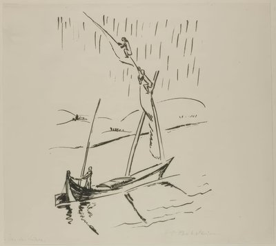 Kanał Sueski, z serii zdjęć podróżniczych: Włochy – Morza Południowe autorstwa Max Pechstein