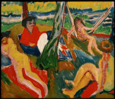 Scena w lesie autorstwa Max Pechstein