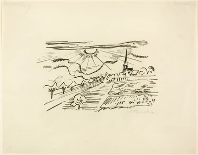 Turyngia, z serii „Zdjęcia z podróży: Włochy – Morza Południowe” autorstwa Max Pechstein