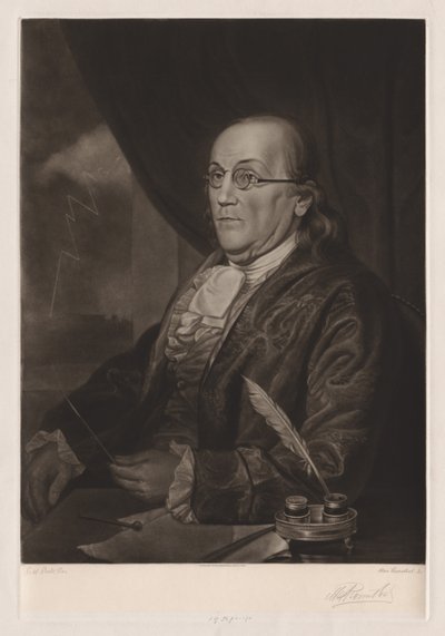 Benjamin Franklin autorstwa Max Rosenthal
