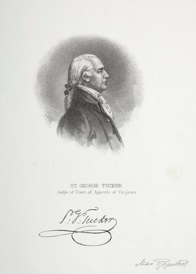 St. George Tucker, sędzia Sądu Apelacyjnego Wirginii. autorstwa Max Rosenthal
