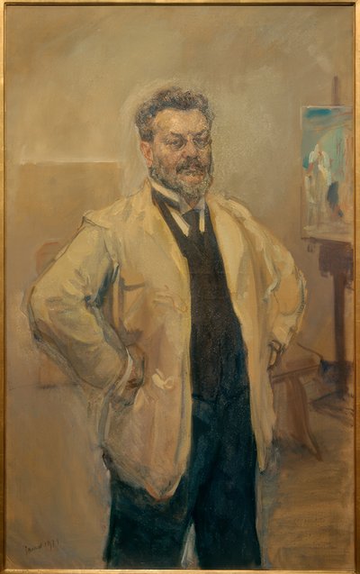 Duży autoportret na sztalugach autorstwa Max Slevogt