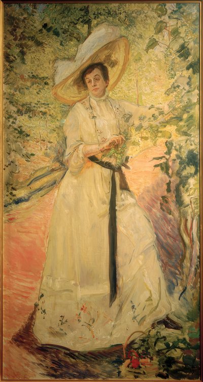 Nini am Weinspalier autorstwa Max Slevogt
