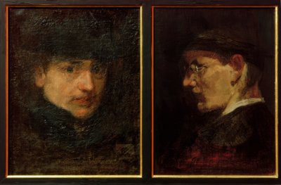 Autoportret / Autoportret z profilu autorstwa Max Slevogt