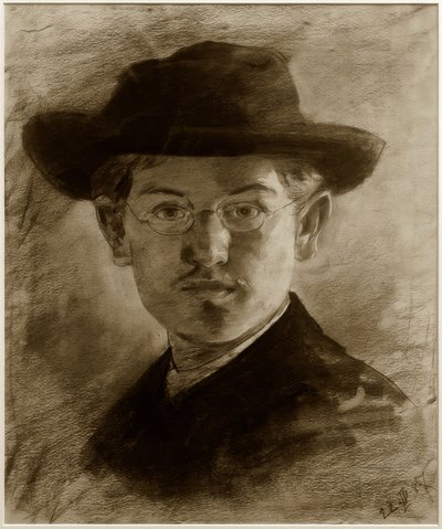 Autoportret w kapeluszu autorstwa Max Slevogt