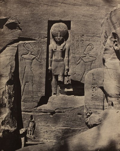 Abu Simbel, Rzeźby przy wejściu do Spéos de Phré autorstwa Maxime Du Camp