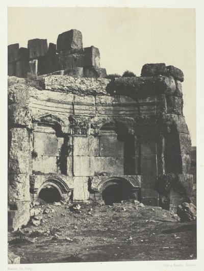 Baalbeck (Heliopolis), półkole świątyń Słońca i Jowisza; Syria autorstwa Maxime Du Camp