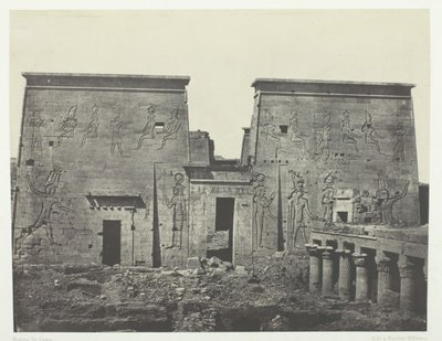 Drômos et Philônes, Wielka Świątynia Izydy w Pilônes, Nubia, 184951, druk 1852. autorstwa Maxime Du Camp