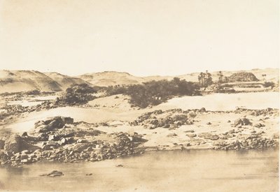 Wejście do pierwszej katarakty w pobliżu Asuanu, 1849-50. autorstwa Maxime Du Camp