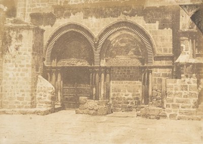 Fasada Bazyliki Grobu Świętego w Jerozolimie nr 1, 19 sierpnia 1850 r. autorstwa Maxime Du Camp