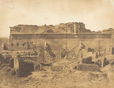 Tylna fasada Wielkiej Świątyni Dendery Tentyris, 1849-50. autorstwa Maxime Du Camp