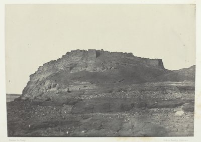 Twierdza Ibrahima Ancient Premis, Widok z południa, Nubia, 184951, wydrukowana w 1852 roku. autorstwa Maxime Du Camp