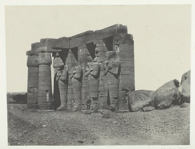 Gourna, Perystyl Grobowca Osymandiasza Ramesseum Zachodniego, Teby, 184951. autorstwa Maxime Du Camp