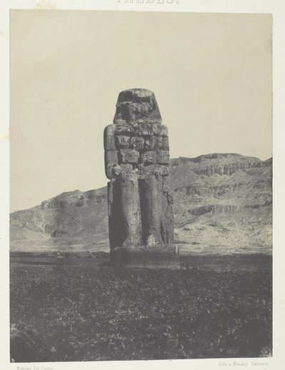 Qurnah, Statua Memnona; Teby autorstwa Maxime Du Camp