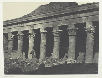 Wielka Świątynia Izydy w Filoe, Galerie Orientale; Nubia, płyta 73 z albumu "Egypte, Nubie, Palestine et Syrie" (1852) autorstwa Maxime Du Camp
