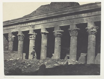 Wielka Świątynia Izydy w Filoe, Galerie Orientale; Nubia, płyta 73 z albumu "Egypte, Nubie, Palestine et Syrie" (1852) autorstwa Maxime Du Camp