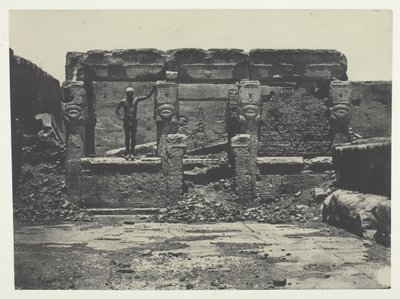 Wielka Świątynia Dendera Teutyres, Górny Egipt, 184951, wydrukowany 1852. autorstwa Maxime Du Camp
