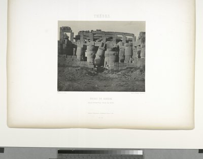 Wielka Sala Hypostyle, Pałac Karnak, Teby autorstwa Maxime Du Camp