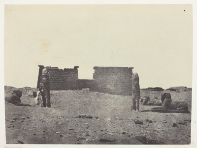Hémi-Spéos De Séboua, Drômos; Nubie, płyta 97 z albumu "Egypte, Nubie, Palestine et Syrie" (1852) autorstwa Maxime Du Camp