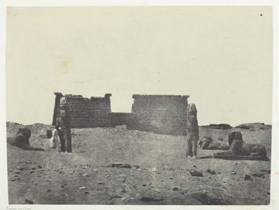 Hémi-Spéos De Séboua, Drômos, Nubia, 184951, druk 1852. autorstwa Maxime Du Camp