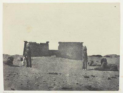 Hémi-Spéos De Séboua, Drômos; Nubie, płyta 97 z albumu "Egypte, Nubie, Palestine et Syrie" (1852) autorstwa Maxime Du Camp