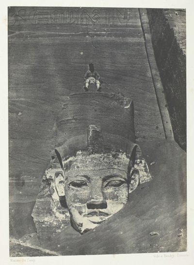 Ibsamboul, Western Colossus Spéos De Phrè, Nubia, 184951, wydrukowany 1852. autorstwa Maxime Du Camp