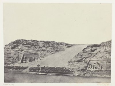 Ibsamboul, Les Deux Spéos; Nubie, płyta 101 z albumu "Egypte, Nubie, Palestine et Syrie" (1852) autorstwa Maxime Du Camp