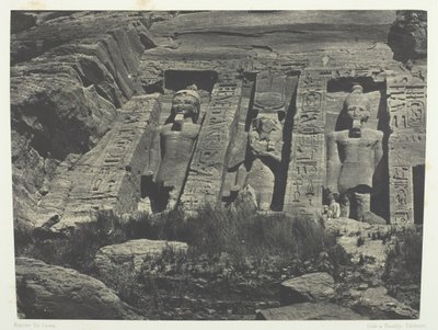 Ibsamboul, Południowa część Speos Hathor, Nubia, 184951, wydrukowany 1852. autorstwa Maxime Du Camp