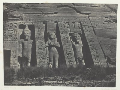 Ibsamboul, Północna część Speos Hathor, Nubia, 184951, wydrukowany 1852. autorstwa Maxime Du Camp