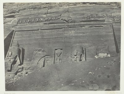 Ibsamboul, Ogólny widok Wielkiego Spéos z Phre, Nubia, 184951, wydrukowany 1852. autorstwa Maxime Du Camp