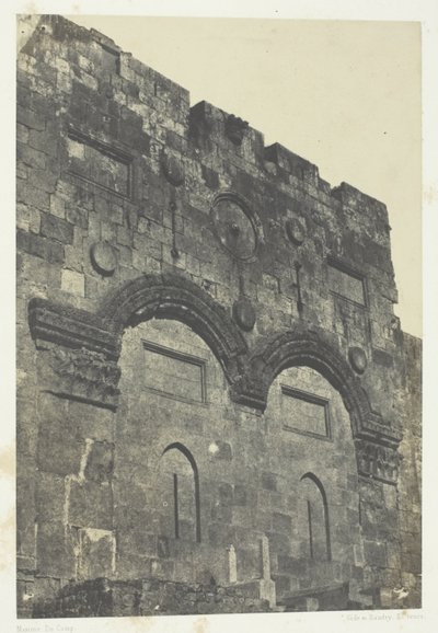 Jerozolima, Złota Brama (Bab-El-Daharieh); Palestyna autorstwa Maxime Du Camp